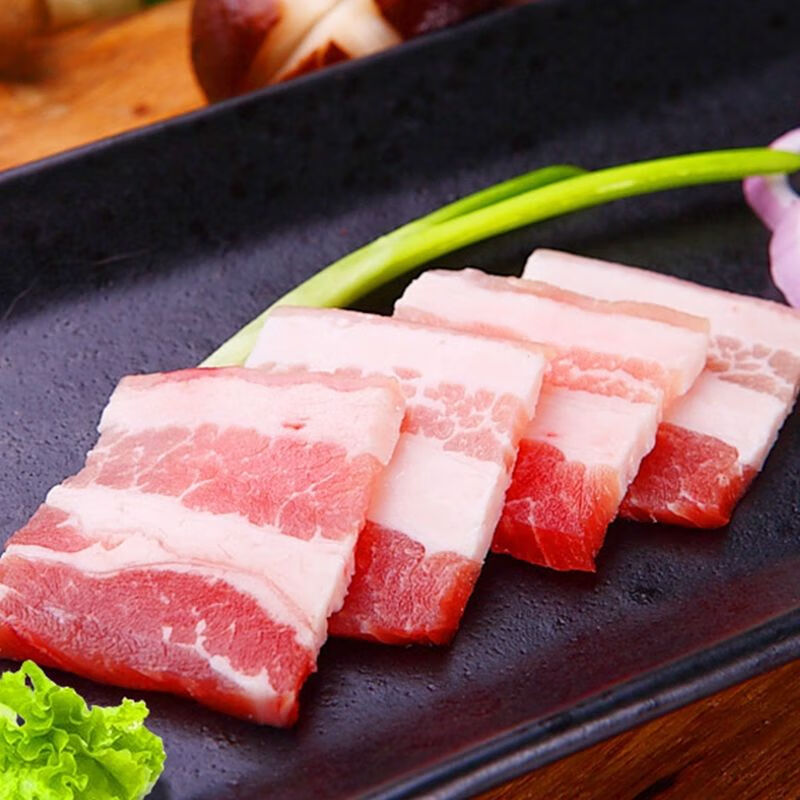 鲜冻五花肉块肉片去皮调理生鲜佑达嘉怡带皮去骨后腿肉5斤