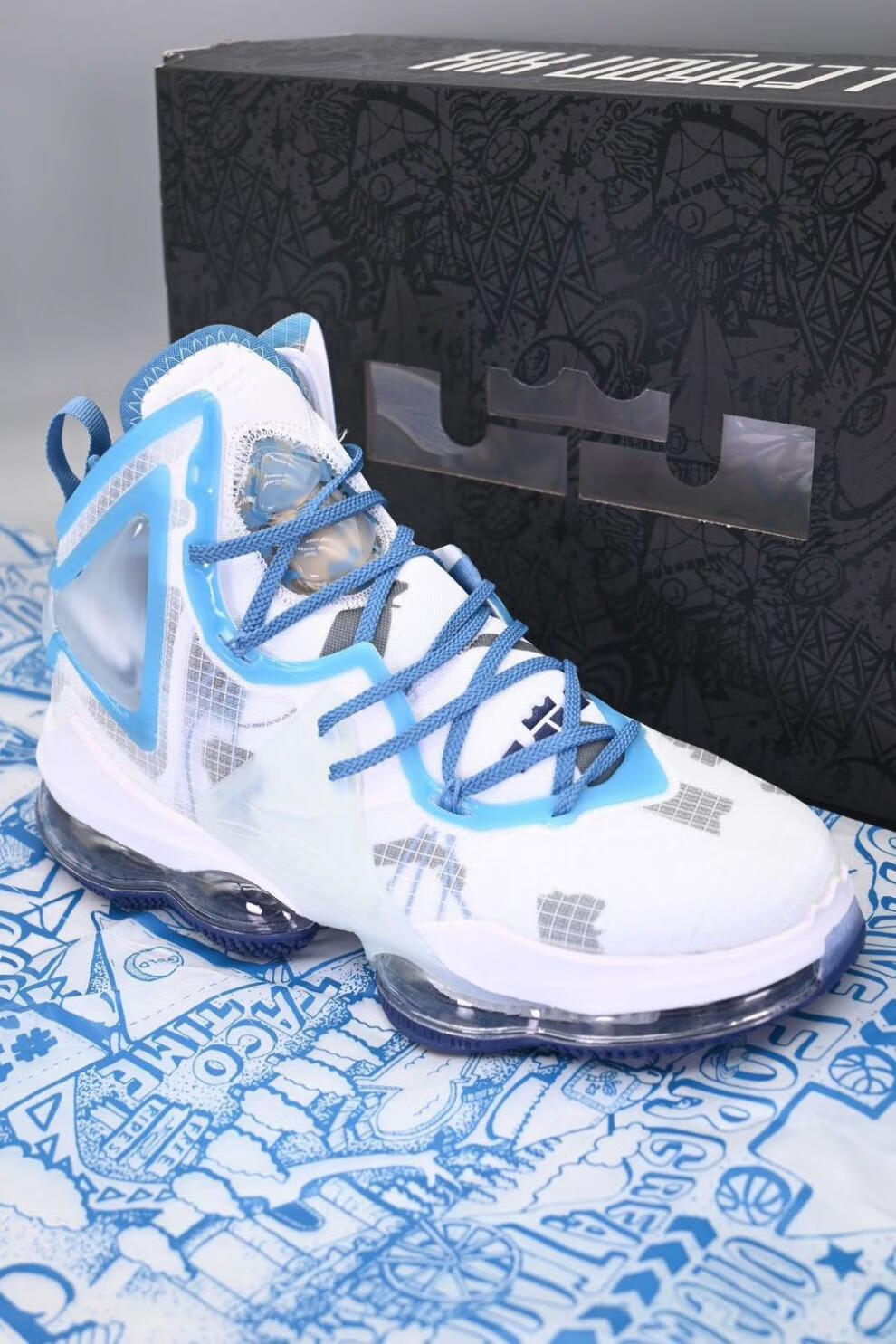 勒布朗19詹姆斯19代篮球鞋大灌篮气垫缓震耐磨实战气垫运动鞋红黄全