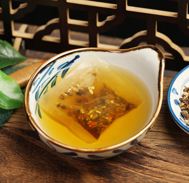 达新堂银杏黄精茶白果茶中老年养生茶自营年货30小袋5克盒共发2盒