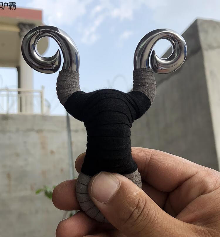 440c渐变狐狸弹弓传统不锈钢小s钛合金手工冷弯定制羚羊 10毫米440c