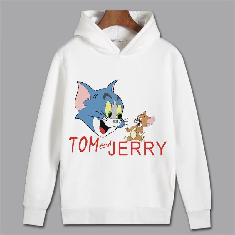 猫和老鼠tom汤姆猫动漫周边连帽加绒套头卫衣情侣装亲子装秋冬季15s