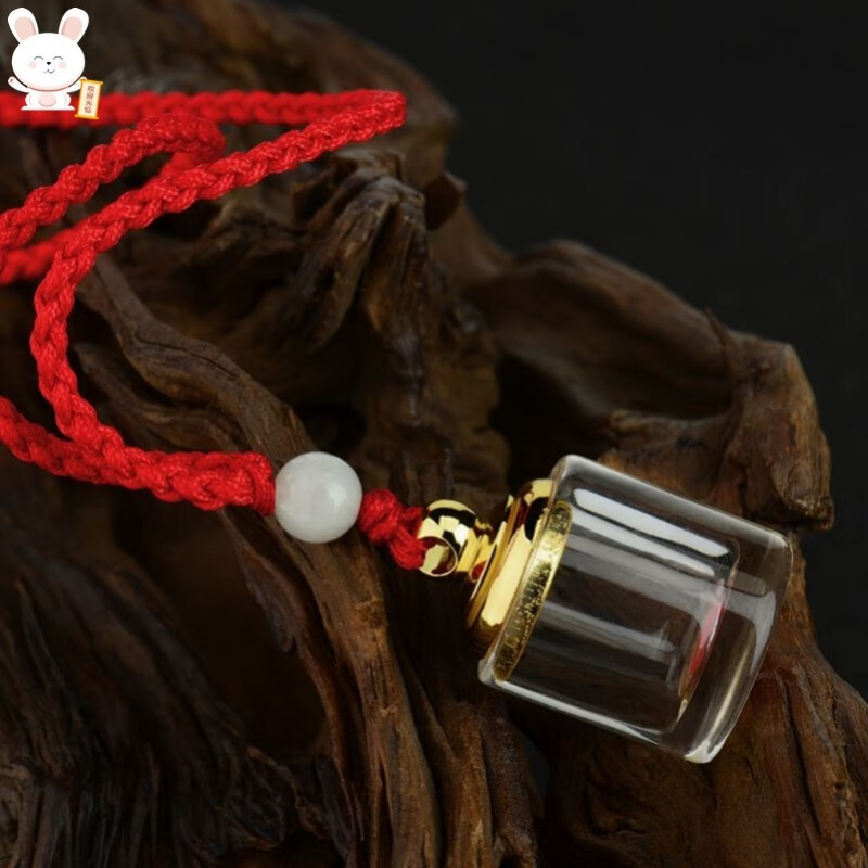 博皓定制朱砂吊坠瓶 空瓶空心吊坠可打开装东西乳牙纪念坠舍利子吊坠