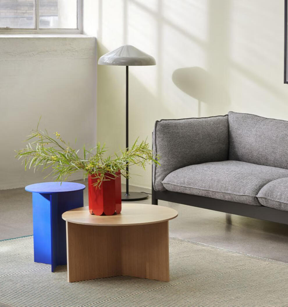 cabana丹麦进口hayslittablewood客厅彩色木茶几圆形边桌北欧简约边几