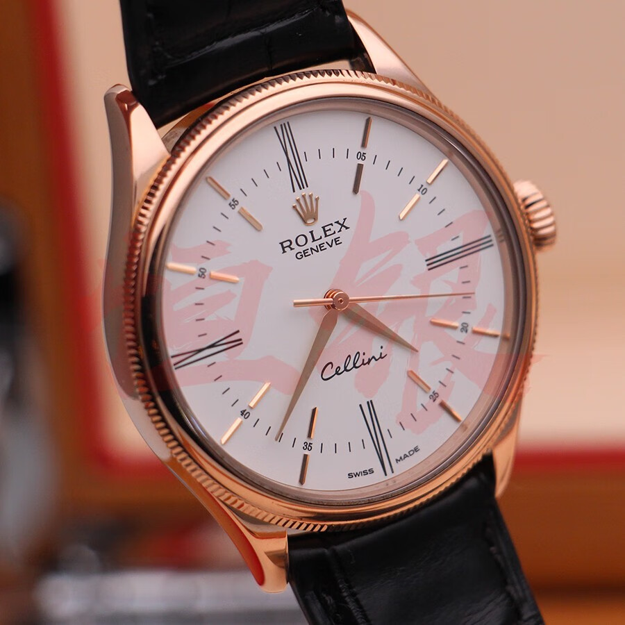 二手95新劳力士切利尼系列50505白盘39mm手表钟表男表机械表18k玫瑰金