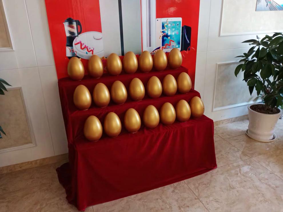 纤雅洁金蛋砸奖蛋陈列摆放抽奖道具展示架砸金蛋架子金蛋阶梯架金蛋架