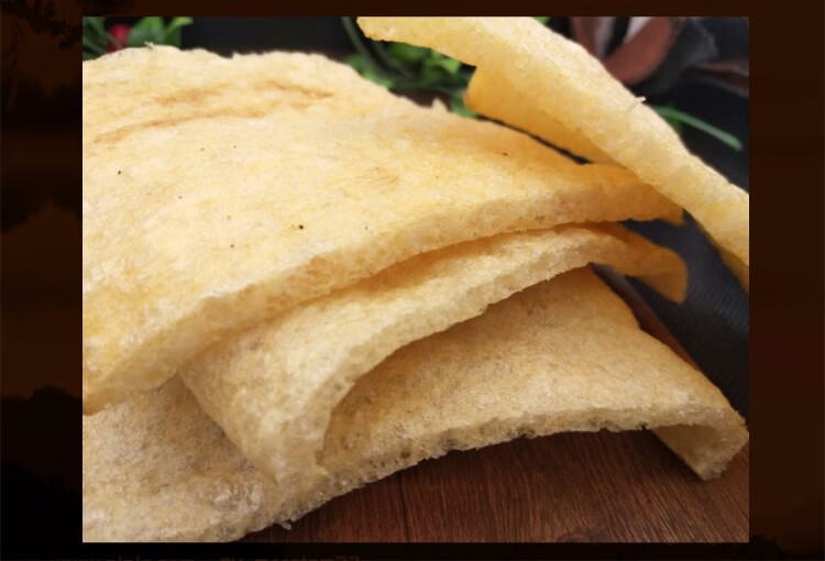 猪皮肚油炸猪皮肚 熟皮肚猪肉皮干货猪皮 去毛皮肚500克