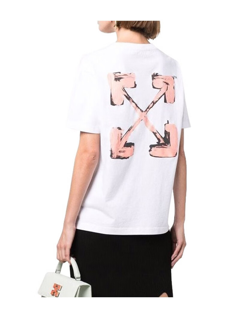 off-white女士t恤箭头条纹印花夏季圆领短袖owaa089f21je r003 0130