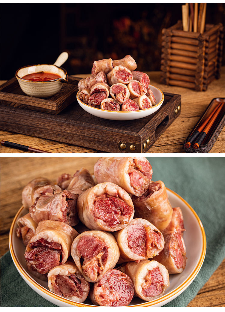 内蒙古草原羊肉肠 肉肠 羊血肠 羊肉灌肠 羊肥肠 【熟】羊血肠2斤