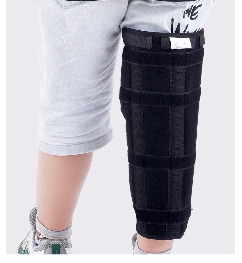 汁寒磐儿童膝关节下肢固定支具腿部x型o型腿罗圈腿矫形器护膝新款黑色