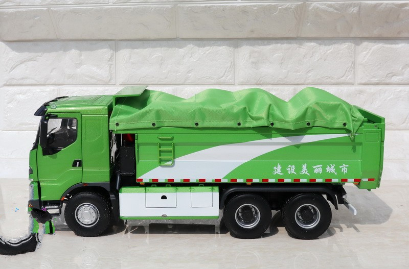 机智芽原厂124东风柳汽霸龙乘龙h7渣土车自卸车车合金卡车模型柳汽