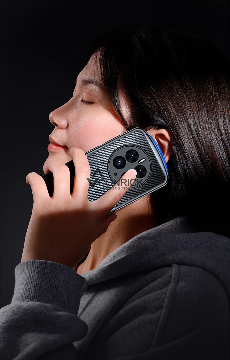 conrick 华为mate50pro手机壳mate50保护套碳纤维全包防摔凯夫拉男女