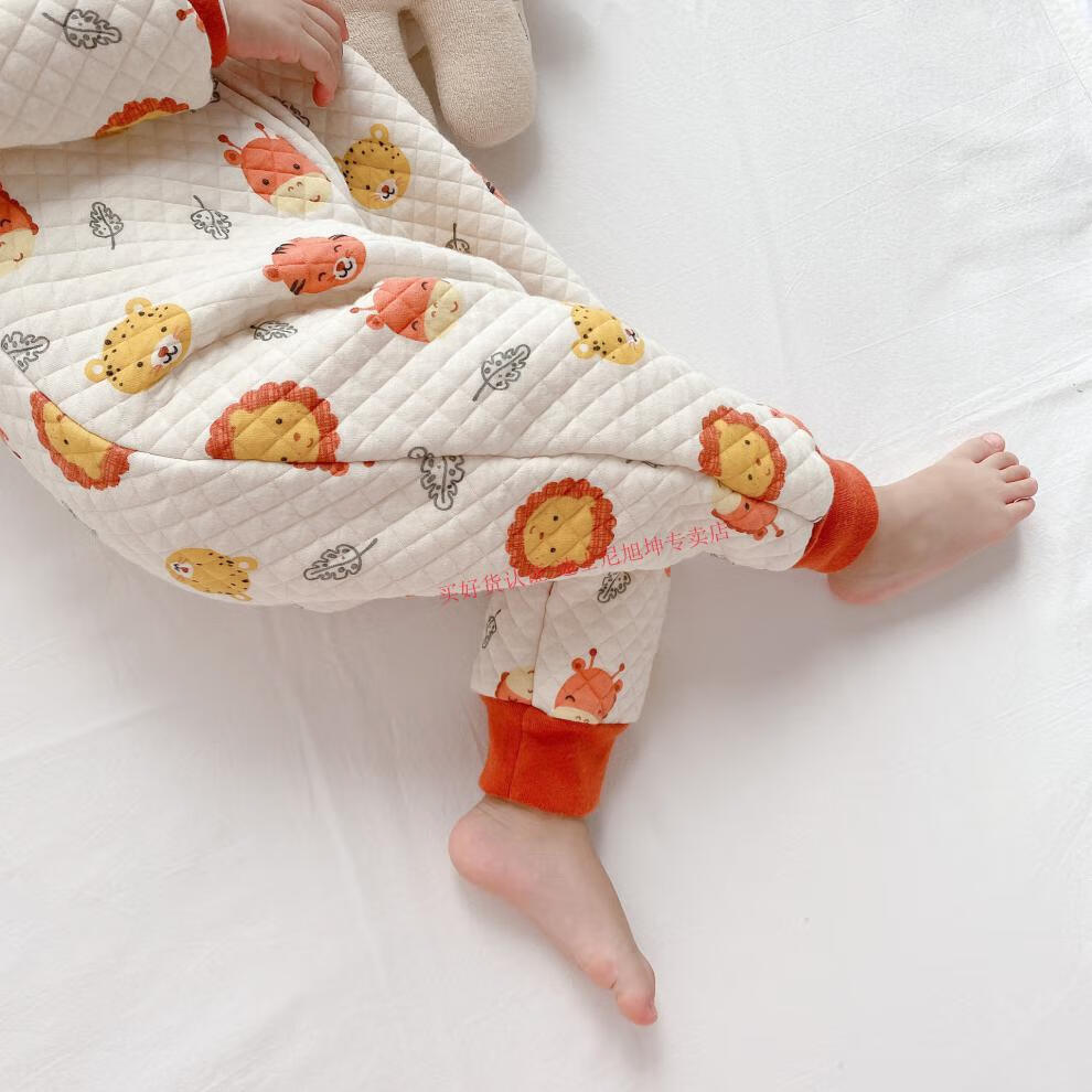迪士尼宝宝新生儿秋冬 婴儿睡袋婴儿分腿宝宝睡袋德绒秋冬防踢被春秋