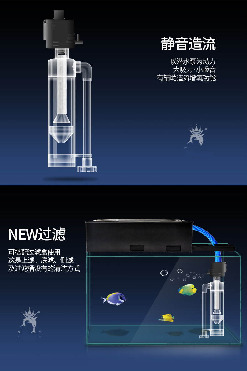 魚缸糞便分離器魚糞收集器自動吸便上濾底濾魚缸過濾器魚馬桶高度40cm