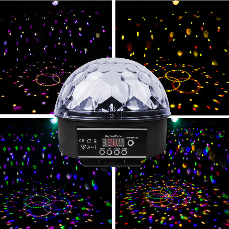 ktv闪光灯旋转七彩灯水晶魔球酒吧灯跳舞灯彩灯蹦迪灯dmx512信号dmx