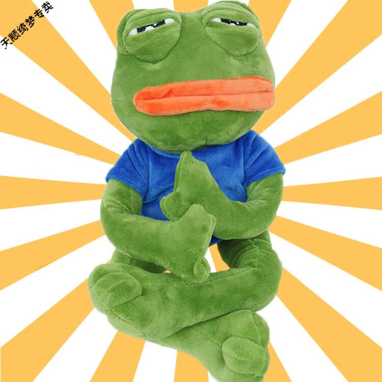 ins网红悲伤蛙公仔 佩佩 pepe青蛙玩偶可摆造型搞怪创意毛绒玩具送
