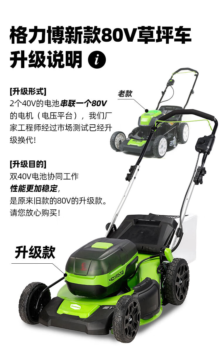 電動割草機小型家用草坪機充電式推草機花園除草機48v80v 82v雙刀自走