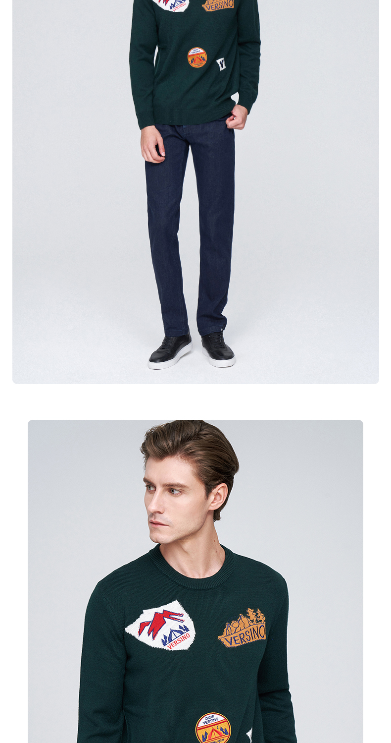 versino梵思诺男装2020秋季新款针织衫男毛衣男秋装上衣男士毛衣48c