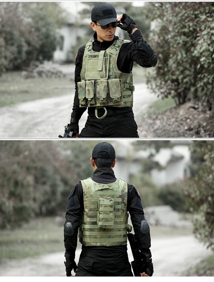 盾郎多功能战术马甲男女真人cs作战防护背心户外野战装备战术背心acu