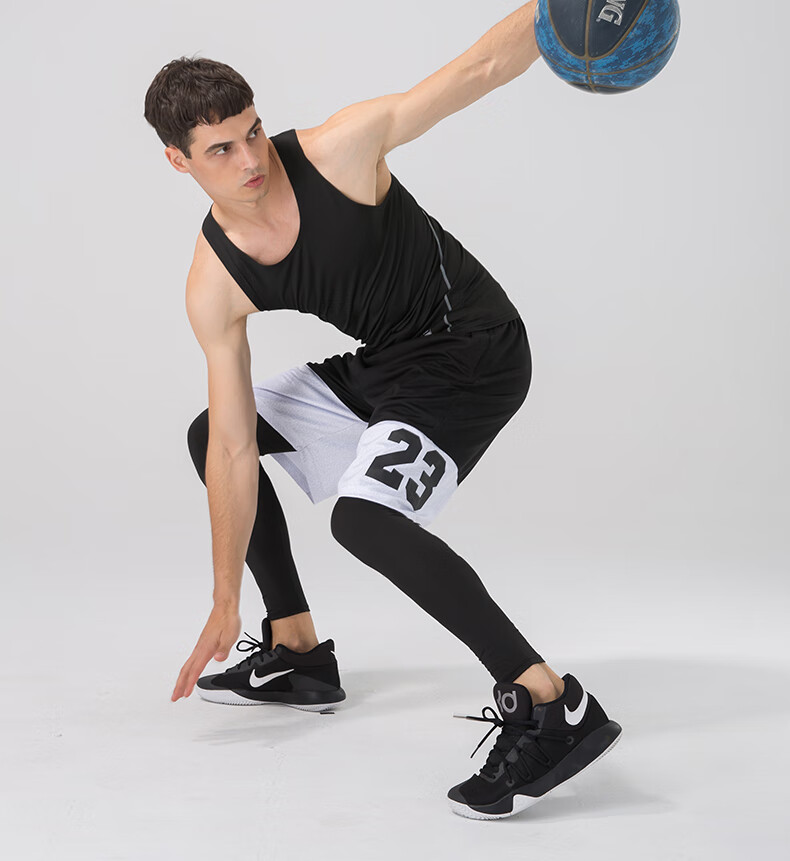 尼元素(niyuansu)nba篮球紧身裤七分五分高弹速干健身跑步训练运动