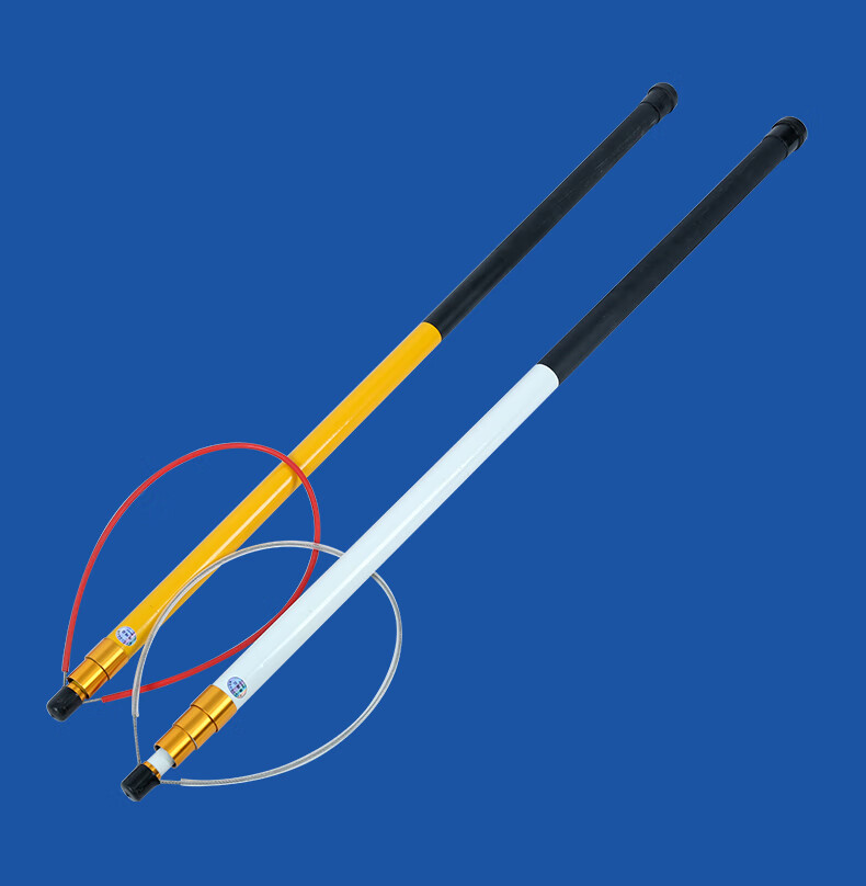 游泳池伸缩杆泳池救生杆不锈钢玻璃钢救援船用打捞3米5米杆玻璃钢黄色