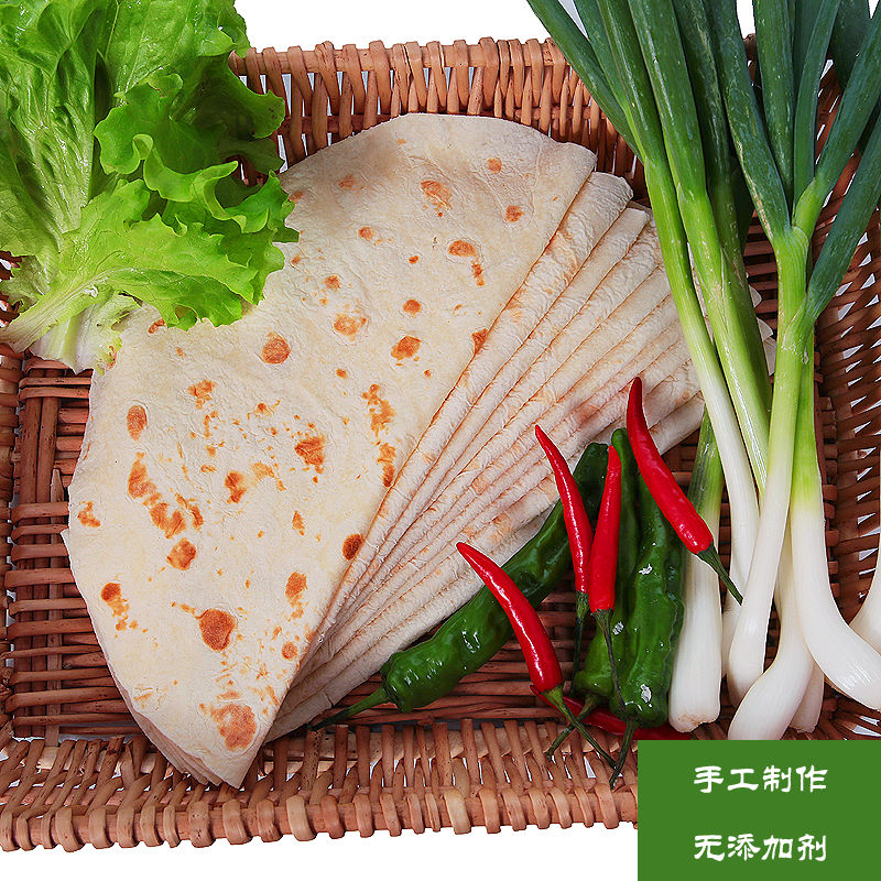 山东特产手工单饼卷饼皮面饼烙馍早餐速食10寸卤肉薄饼