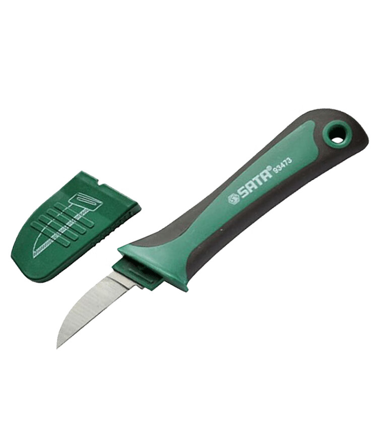 定制世达五金工具电工刀工具刀直刃式电缆割刀剥线刀剥皮刀钢93470-74