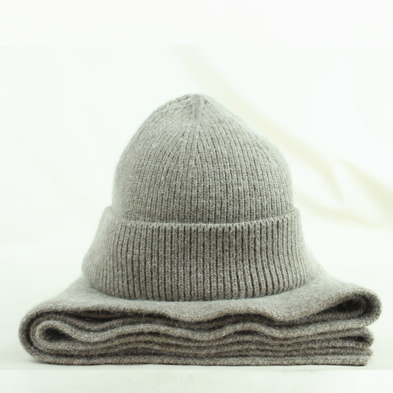 出家人僧帽秋冬款僧人用品和尚帽子保暖秋冬季男女毛线针织帽 兔毛款