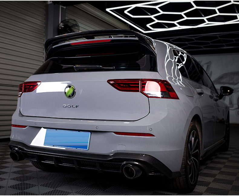60适用八代高尔夫8尾翼改装件gtirline碳纤维顶翼免打孔定风翼r款