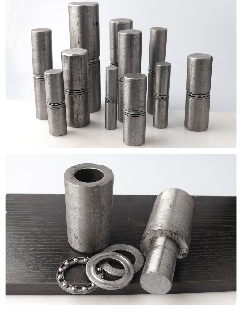 消防暗门加长加粗实心铁门轴焊接铁圆柱合页带轴承铁铰链20110轴承