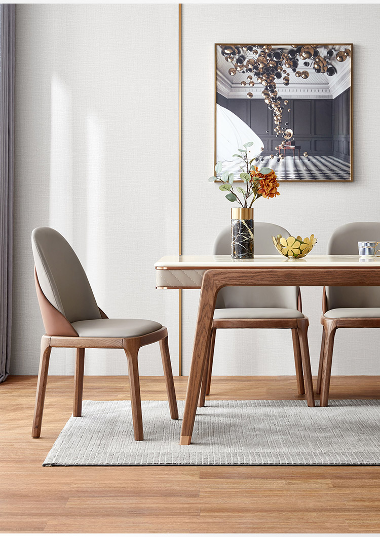 林氏木业北欧现代实木脚餐桌家用小户型简约饭桌餐桌椅组合ls218 ls
