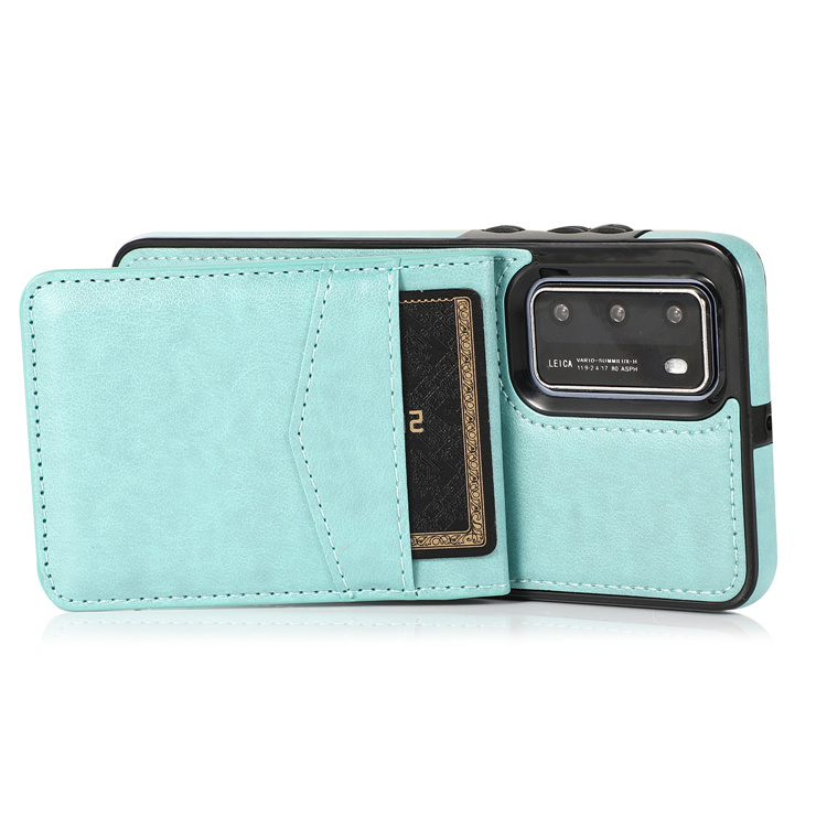 圣德伦华为p40防摔手机壳卡包可放公交卡p40pro皮套插卡带支撑架卡套