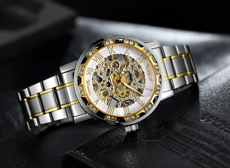 王爵机械手表 手表男机械表镂空概念个性学生韩版夜光简约时尚潮流腕