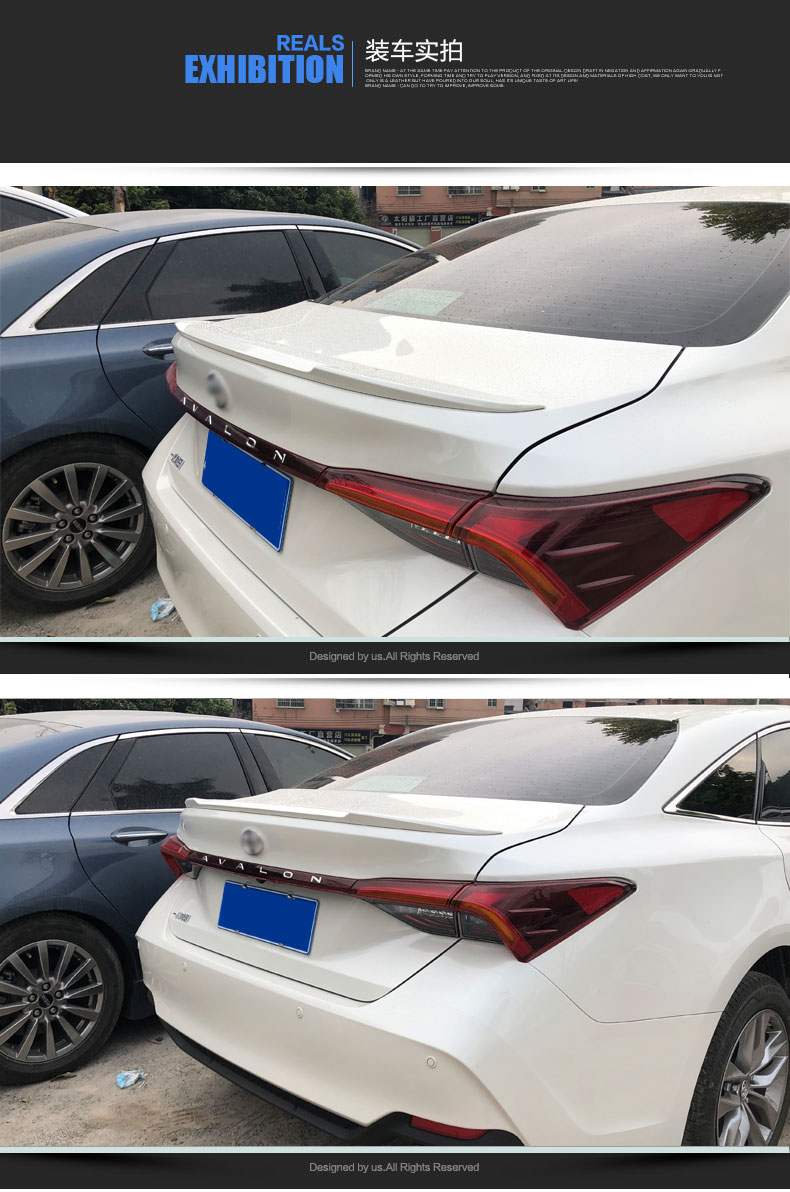 适用于2021款丰田亚洲龙尾翼1921款运动定风免打孔烤漆专车改装碳纤纹