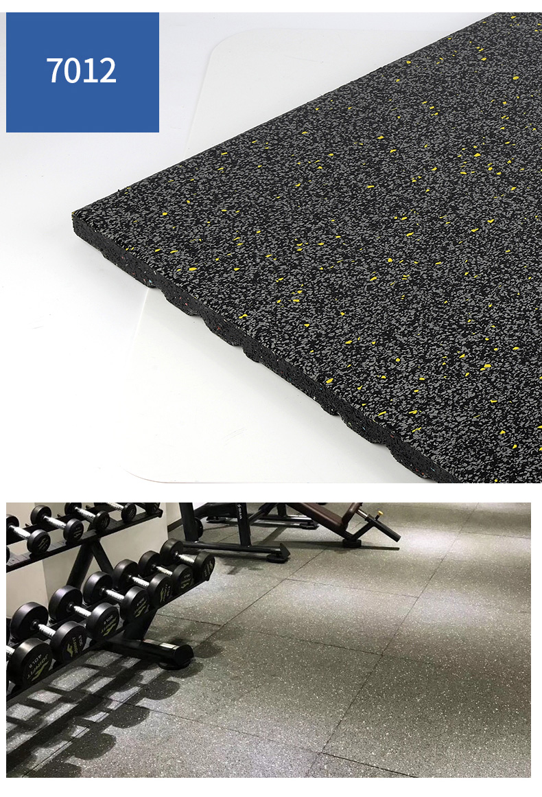 健身房室内橡胶地垫卷材缓冲地板室内防滑隔音防震垫减震耐磨运动地胶