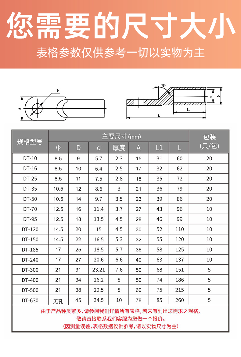 铜鼻子规格型号与图片图片