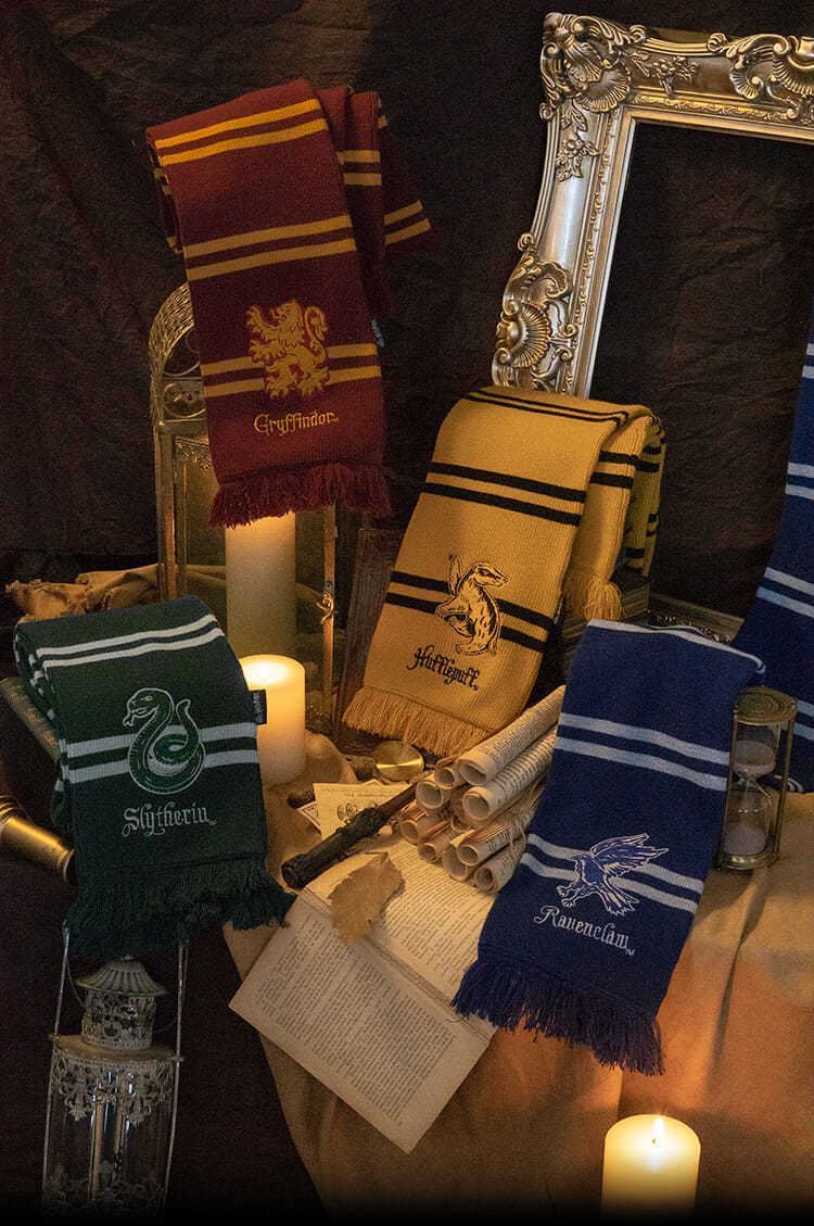 学生学院风可爱百哈利搭舒适针织流苏围巾女赫奇帕奇围巾刺绣长流苏