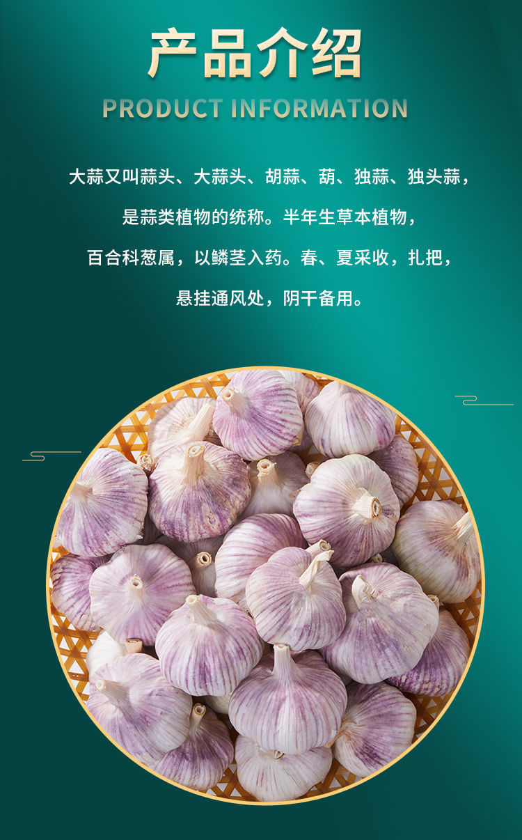 山东紫皮大蒜头干蒜3斤装5斤干大蒜头鲜独头蒜多瓣白皮10斤装3斤