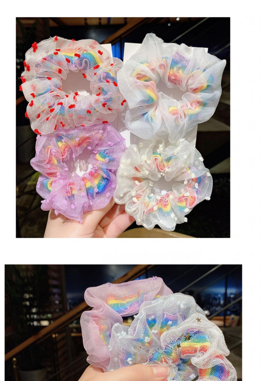 【欧阳先生】仙女彩虹大肠发圈网红森系肥肠圈少女可爱绑发带发绳网纱
