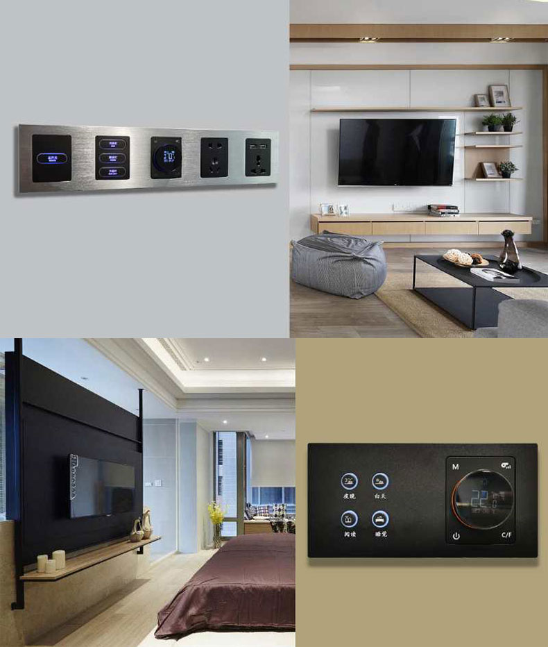 智能开关控制面板家居全屋墙壁精灵小度zigbee灯光wifi一位开关零火线