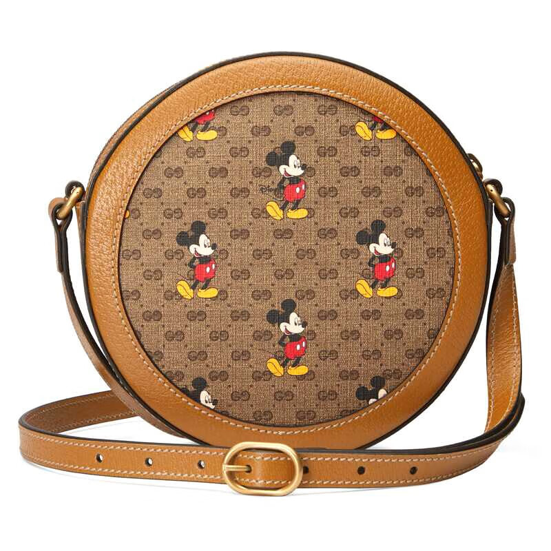 gucci古驰女包迷你米老鼠圆饼包斜挎包单肩包603938hwubm8559