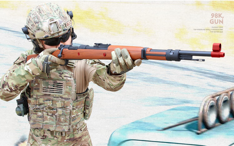 莫辛纳甘98k抛壳软弹红外儿童手动软弹枪单发狙模型乖巧虎龑虎儿童