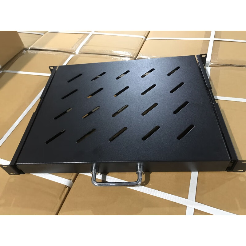 1u加深拉手式机柜滑动层板伸缩式托盘鼠标键盘托盘抽拉式隔板