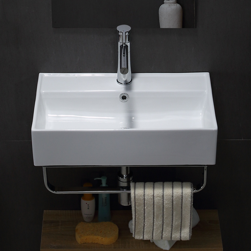 艺术酒店壁挂式洗脸盆家用挂墙式洗手盆挂台盆洗漱池面盆北欧风格 单