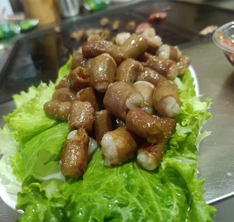 贵州特产安顺烤小肠九溪夜市烙锅烧烤炭烤猪小肠商用食材半成品 1斤