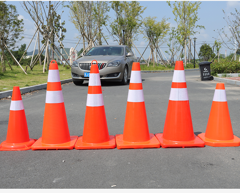 pvc路锥反光锥桶禁止停车交通锥形桶路障桩安全警示圆锥筒雪糕桶 红体