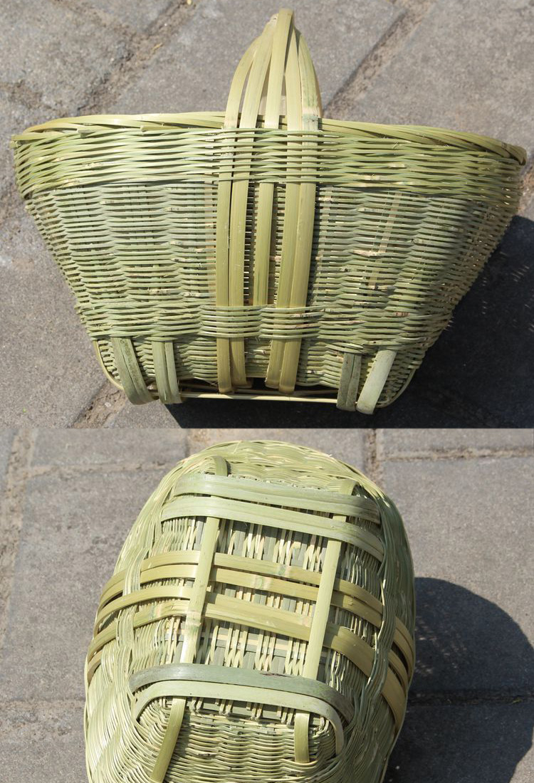 竹篮子手提篮竹编家用菜篮子手工编织拜神拜佛用水果竹篓子馍馍筐适用