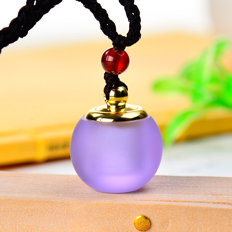 博皓定制磨砂小玻璃瓶空心吊坠可装东西装挂件舍利子项链可打开磨砂小