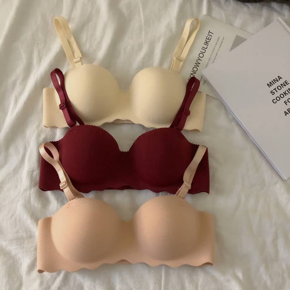 浪莎文胸女内衣秋冬季新款无钢圈上托女士无痕透气胸罩女式收副乳防