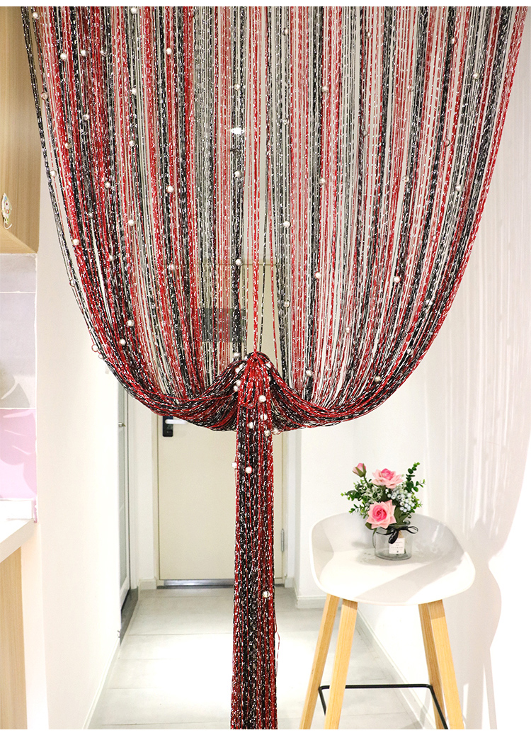 2021新品 线帘 加密线帘子门帘卧室客厅隔断帘屏风窗帘装饰流苏帘家用