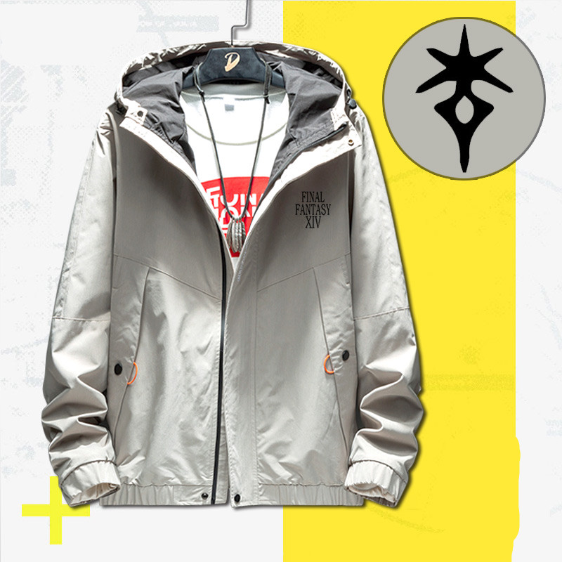 风衣】终幻想14徽章ff14艾欧泽亚全职业游戏夹克风衣休闲外套青少年